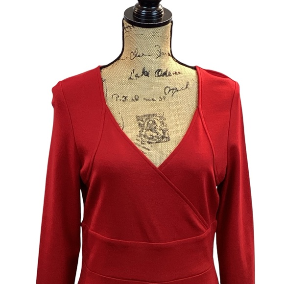 NWT Talbot’s Red Long Sleeve Stretch Maxi Dress - Picture 6 of 10